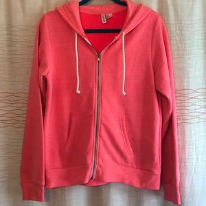 Pink full zip hoodie
